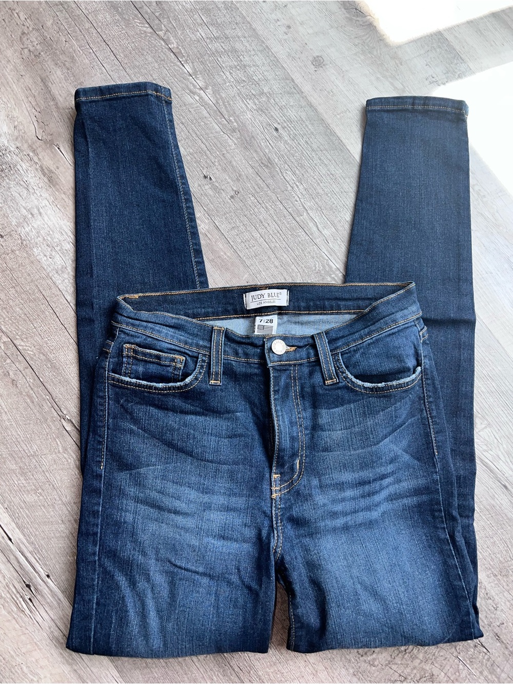 Judy Blue Classic High-Rise Skinny Jeans - Dark Blue - Picture 2 of 6